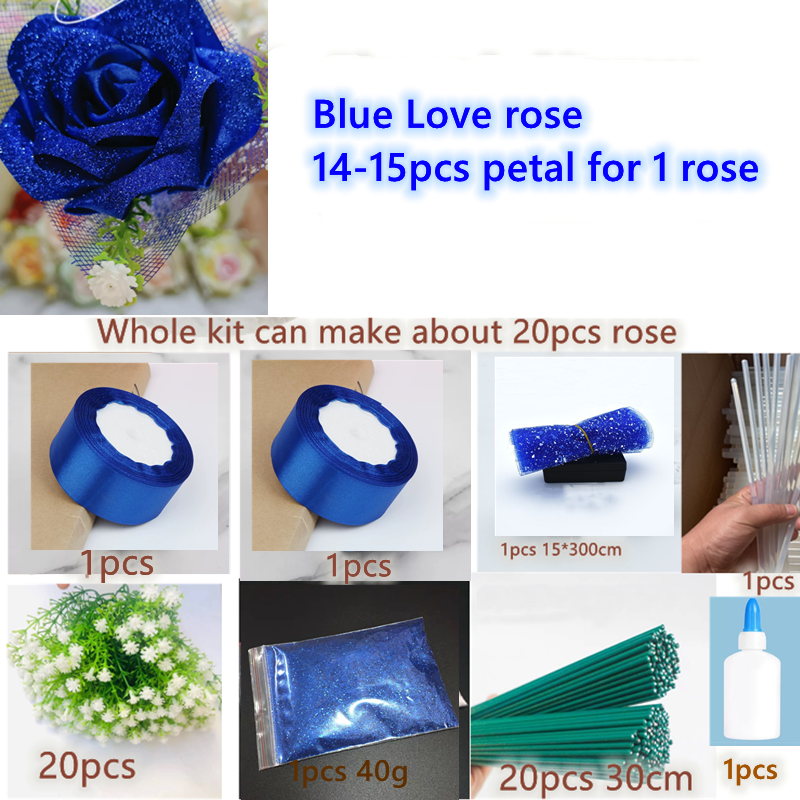 DIY Whole Kits For Ribbon Rose Flowers Bouquet Girlfriend Mother Teach –  Duo Fashion