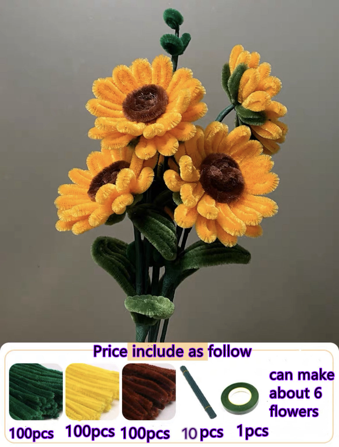DIY flowers ~ pipe cleaner flower tutorials, tiktok inspired 