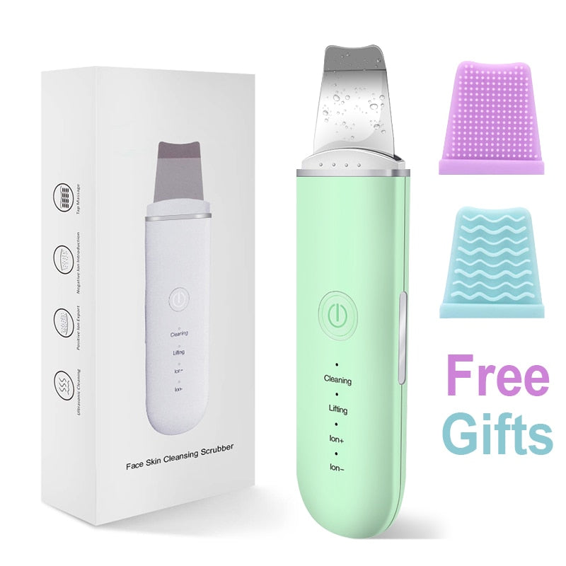 Ultrasonic Skin Scrubber Vibration Face Spatula Blackhead Remover Faci Duo Fashion Ultrasonic Skin Scrubber Vibration Face Spatula Blackhead Remover Faci Duo Fashion