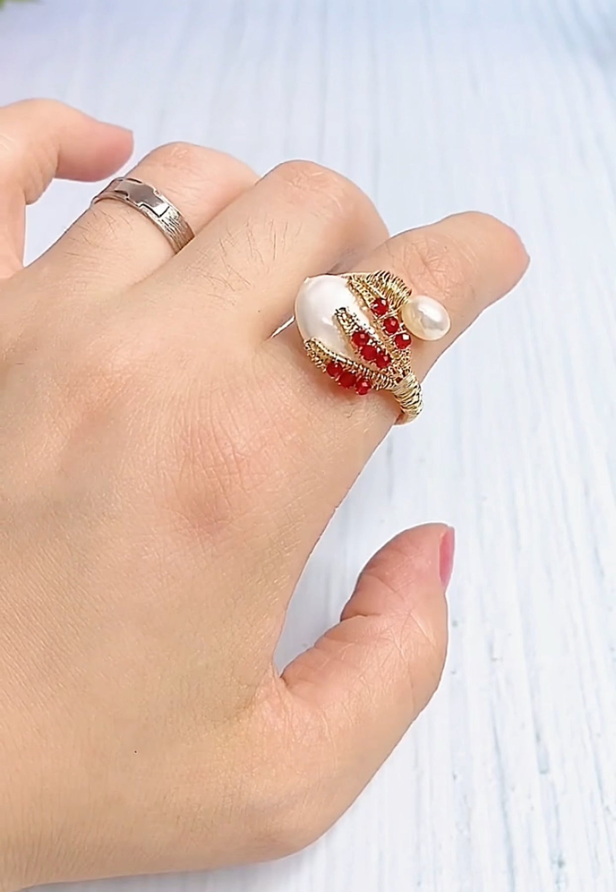 Handmade necklace earring bracelet crystal pearl beads jewelry customized gift - Duo Fashion