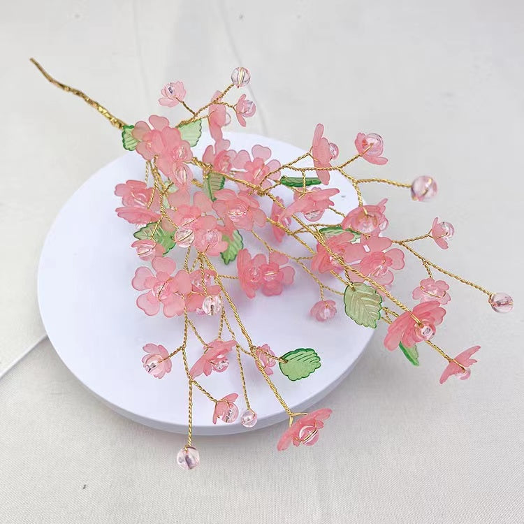 Buatan tangan diy manik-manik buatan bunga peony bahan baku seluruh set