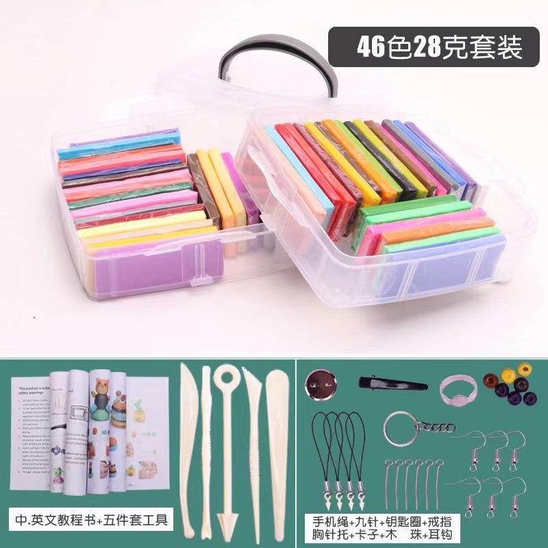 Handmade Diy Creative air dry clay kits 24 colors magic air dry clay toy for kids DIY art air dry clay