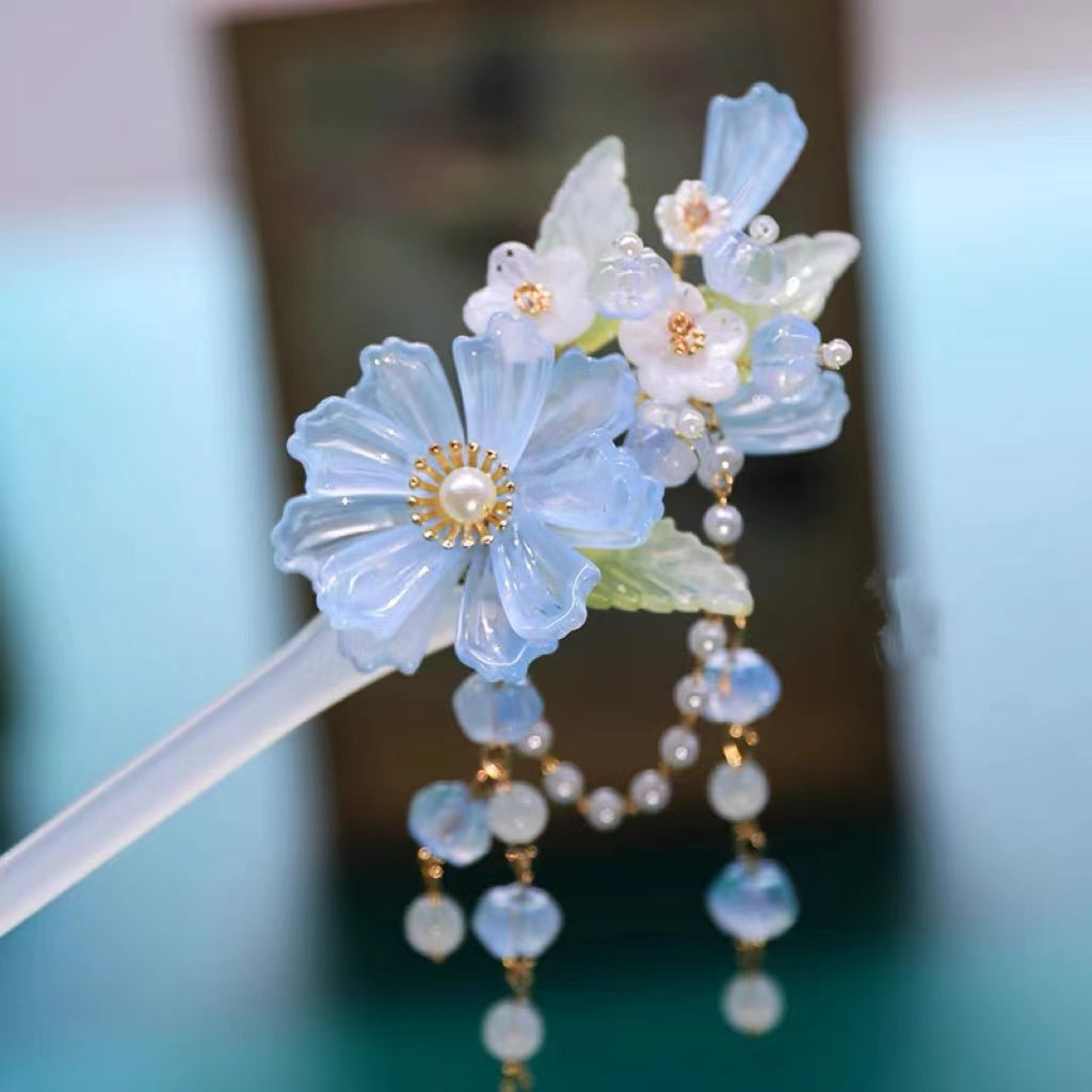 Big discount $6.9 hairpin with tassel handmade jewelry for girls