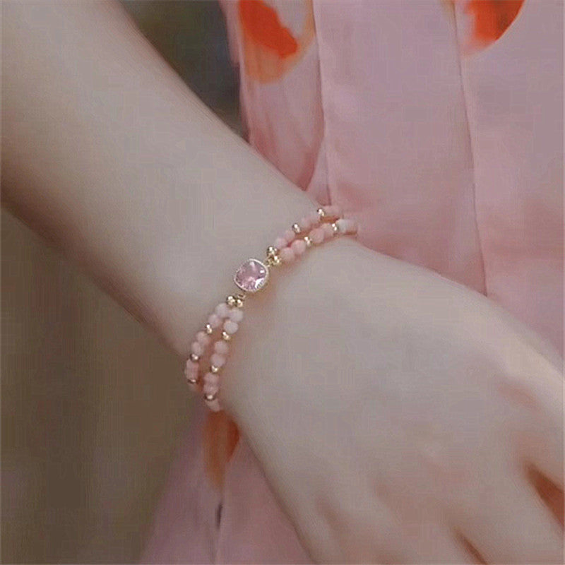 Handmade diy fashion pearl crystal beads cool snake cute cat ring earring sets custom birthday gift - Duo Fashion