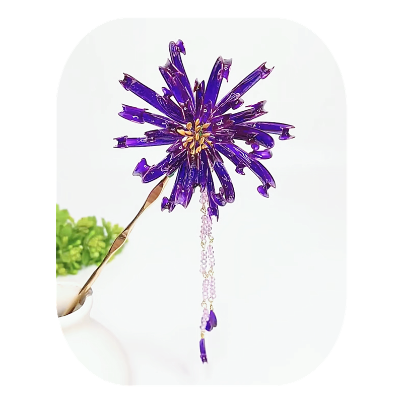 Handmade red spider lily equinox higanbana flower hair products custom gift personalized accessories - Duo Fashion