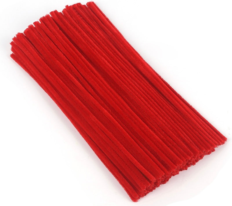 Luxury Red Chenille Pipe Cleaners