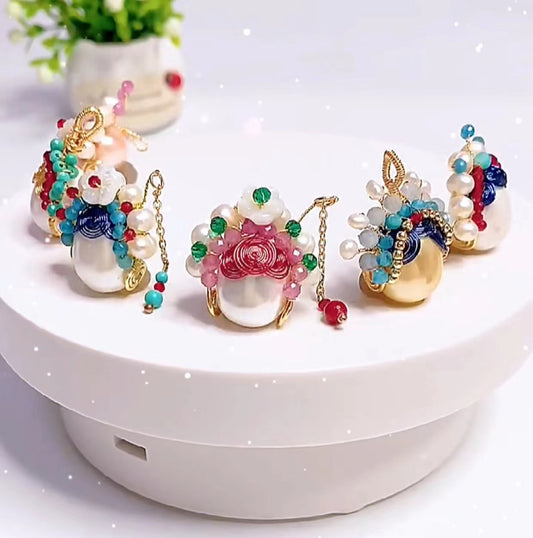 Handmade custom fancy jewelry earrings necklace bracelet Peking Opera personalized accessories - Duo Fashion