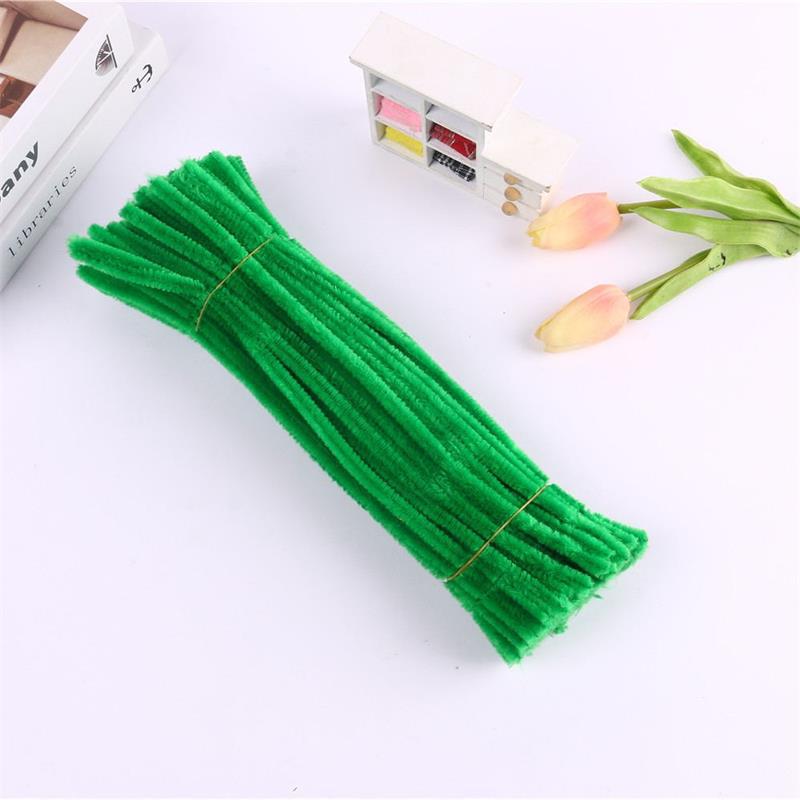 DIY raw material pipe cleaner fuzzy wire chenille stem multi color