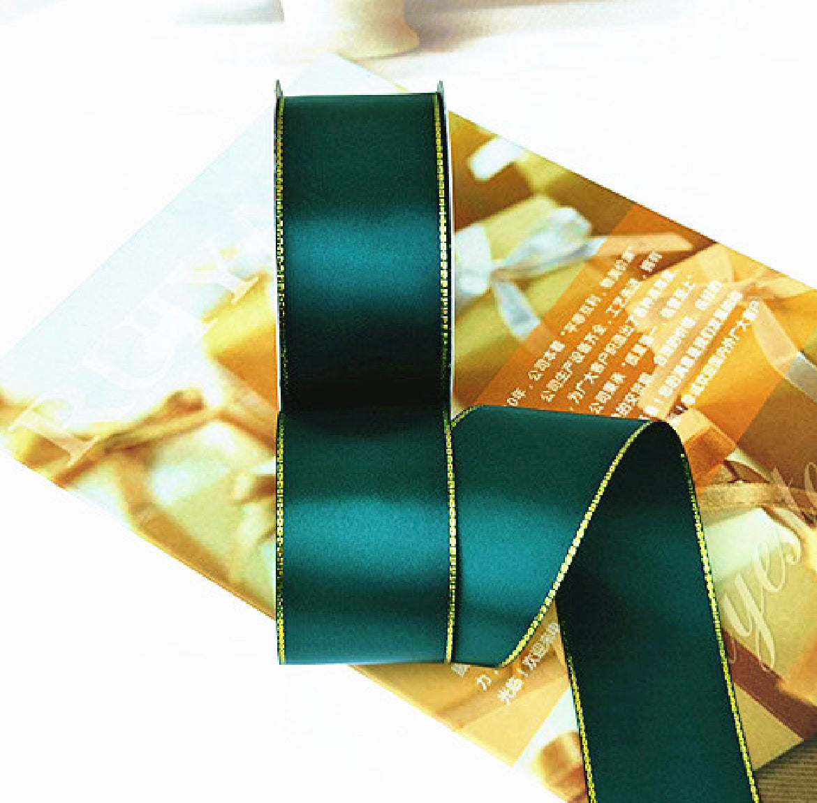 Handmade Ribbon Designs Handmade diy colorful satin ribbon with golden edge for ribbon flower ...