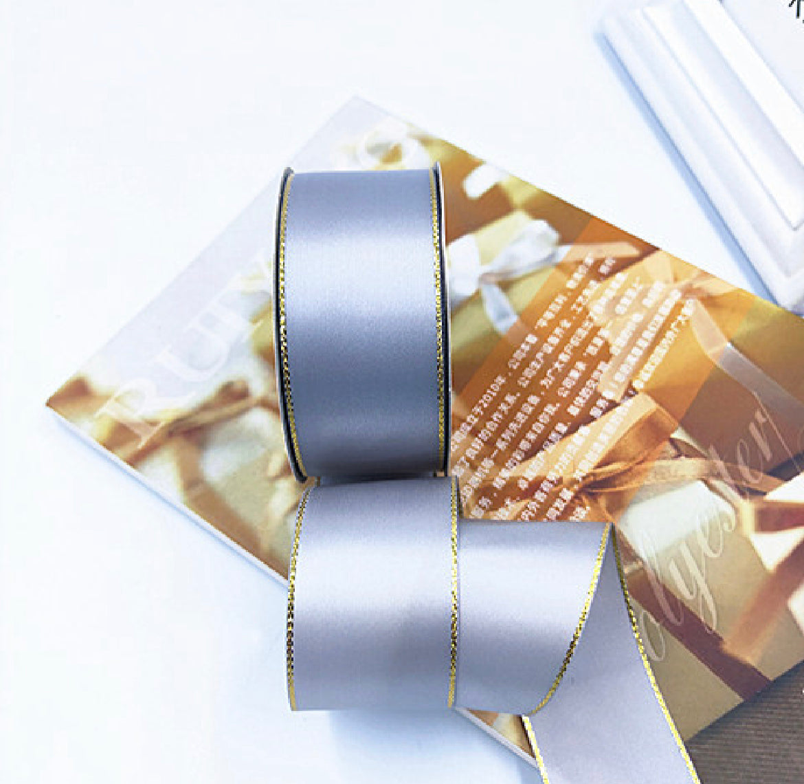 Handmade Ribbon Designs Handmade diy colorful satin ribbon with golden edge for ribbon flower ...